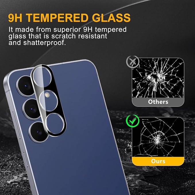 3 Pack Camera Lens Protector for Samsung Galaxy S25 Fe, Tempered Glass - Image 7