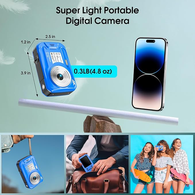 4K 64MP Floatable Underwater Camera, 16FT Waterproof Autofocus Digital Camera - Image 5