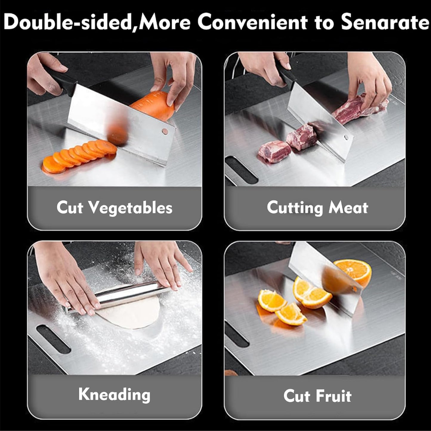 Titanium Cutting Board - 2 pack Titanium Cutting Boards for Kitchen,Double Sided Titanium Cutting Mat(11.81 * 17.91in)