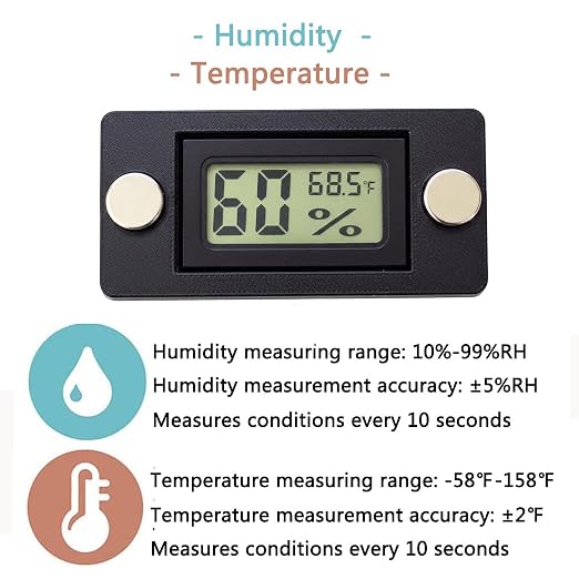 2 Pcs Magnetic Jumping Spider Enclosure Thermometer and Humidity Gauge - Image 8