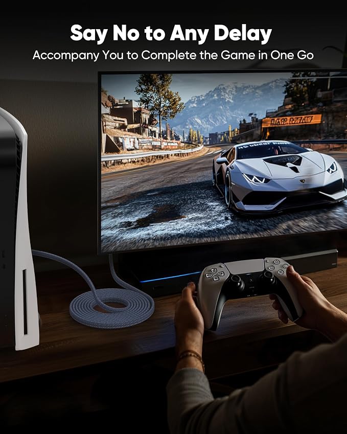 Snowkids Cat 8 Ethernet Cable 10 FT, Braided Heavy Duty High Speed - Image 8