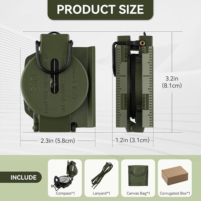 Compass Hiking Survival, Wilderness Survival Compass - Image 8