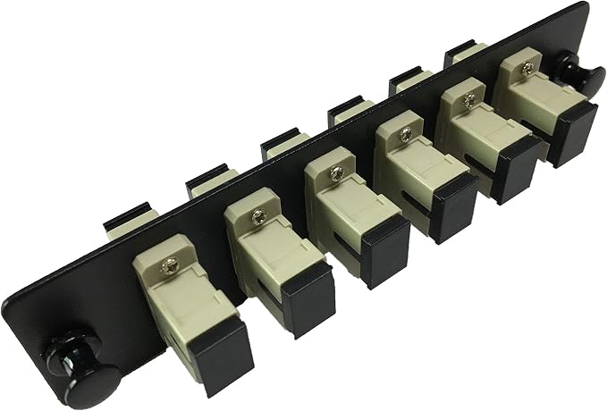 RiteAV LGX Footprint Fiber Optic Cable SC Adapter Patch Panel 6 Ports Loaded by RiteAV