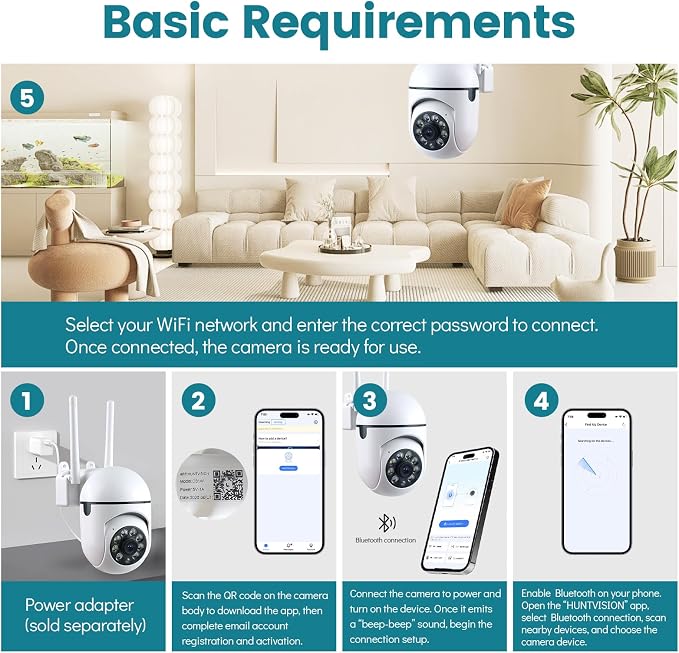 Security Camera Indoor 1080P Wired, Pan/Tilt Control, Two-Way Audio, Easy Setup - Image 9