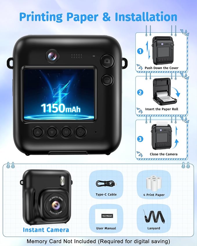 Instant Camera, 1080P Kids Camera - Image 8