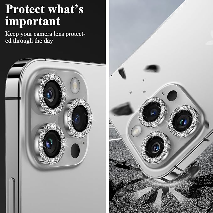 YWXTW Designed for iPhone 14 Pro/iPhone 14 Pro Max Camera Lens Protector Bling - Image 6