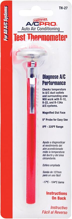 Certified A/C Pro Car Air Conditioner Test Thermometer, Helps Diagnose AC by ACPro