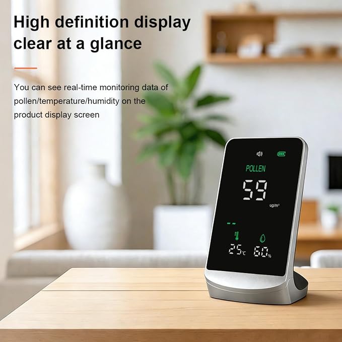 Pollen Dust Monitor Air Quality Monitor, High Precision 1μg/m³ Particle Detector - Image 9