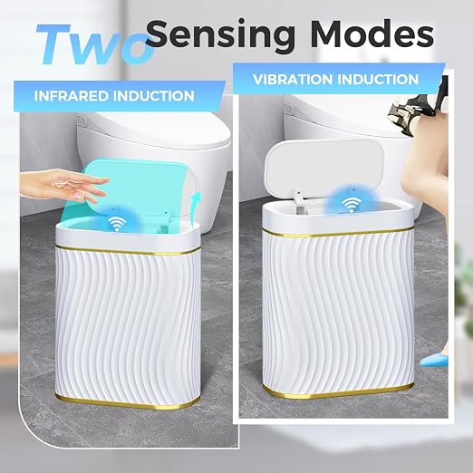steo spce Automatic Motion Sensor Bathroom Small Trash Can - Image 7