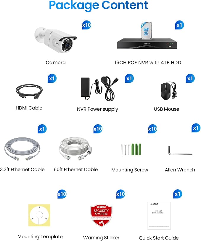 ZOSI 4K PoE Security Camera System - Image 9