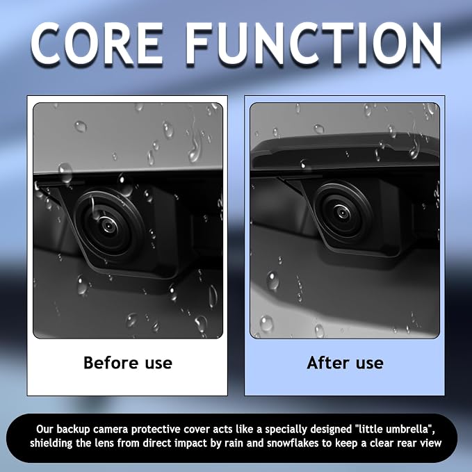 Car Rear View Camera Protection Cover, Wider Back Up Camera Rain Guard - Image 7