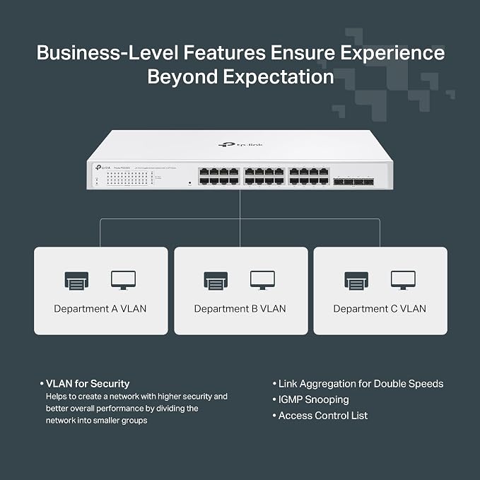 TP-Link Festa FS328G 28 Port Gigabit Smart Managed Network Switch - Image 7