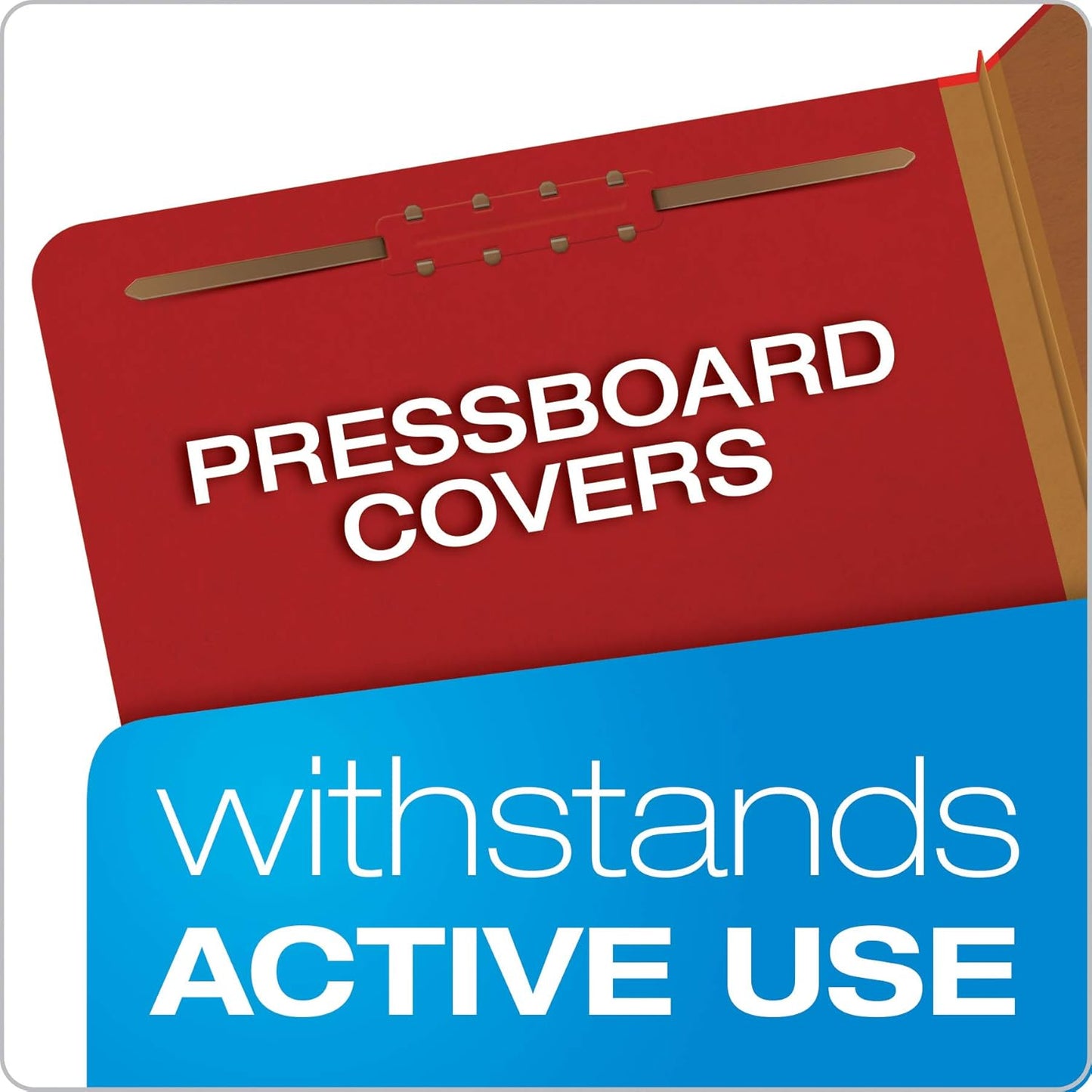 Pendaflex Classification Folders, Standard, 2 Dividers, Embedded Fasteners, 2/5 Cut Tab, Bright Red, Legal Size, 10/BX (29031P)