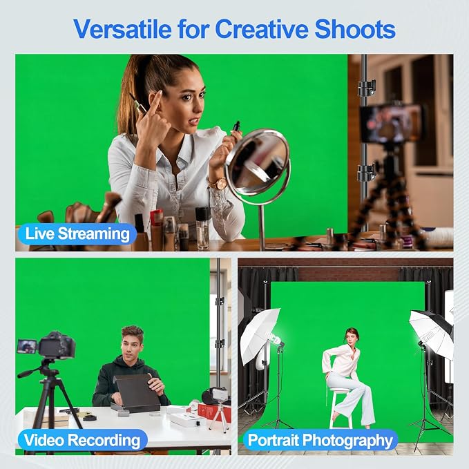 EMART 8.5X10 FT Green Screen Backdrop Kit, Photography Umbrella - Image 7