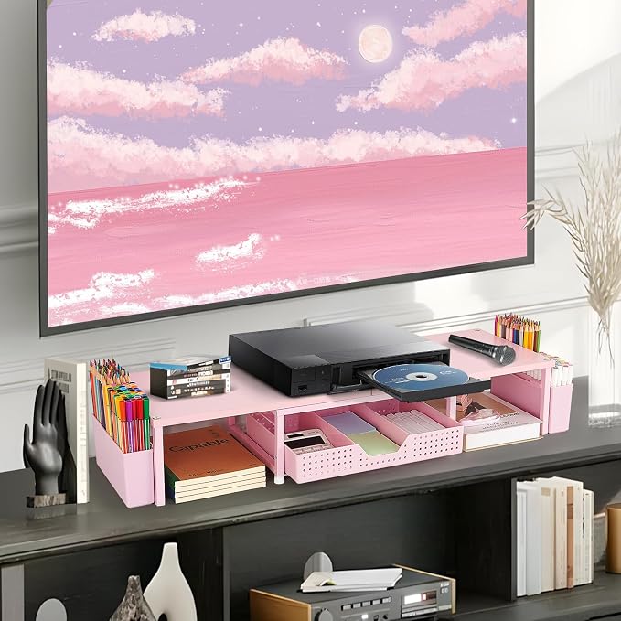 OPNICE Desk Organizers and Accessories, Dual Monitor Stand Riser - Image 7