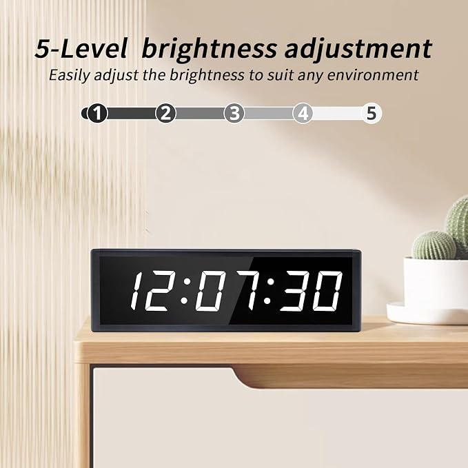 Large Digital Wall Clock with Remote Control, LED Stopwatch Timer, Count Up - Image 8