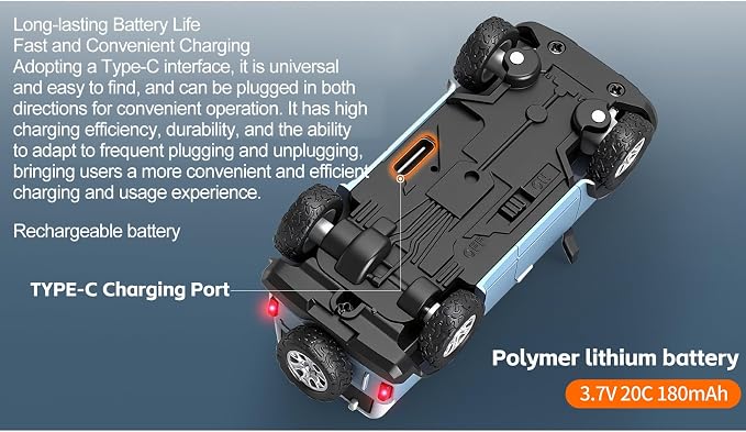 WLtoys 1:64 Mini RC Cars, 2.4G FPV Remote Control Toy Car - Image 9