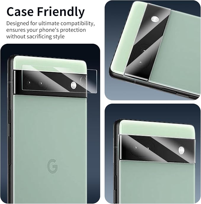4-Pack Camera Lens Protector for Google Pixel 6A, Tempered Glass Camera Cover - Image 5