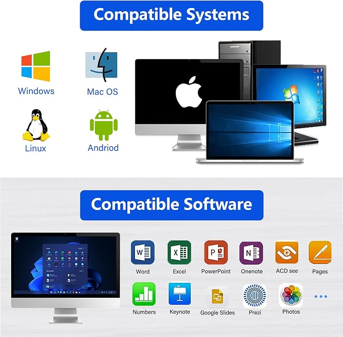 2-in-1 USB Type C Presentation Clicker Wireless Presenter Remote Clicker - Image 5