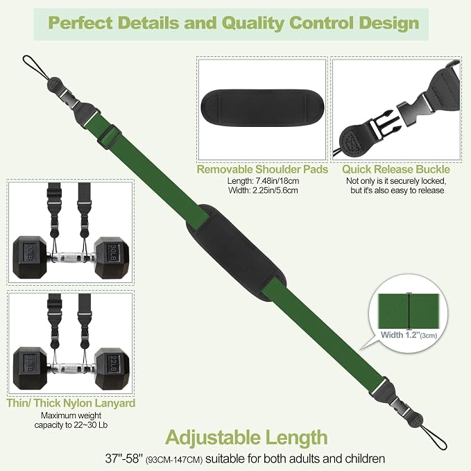 Universal Shoulder Strap, Removable Neoprene Padded Camera Strap, Adjustable - Image 6