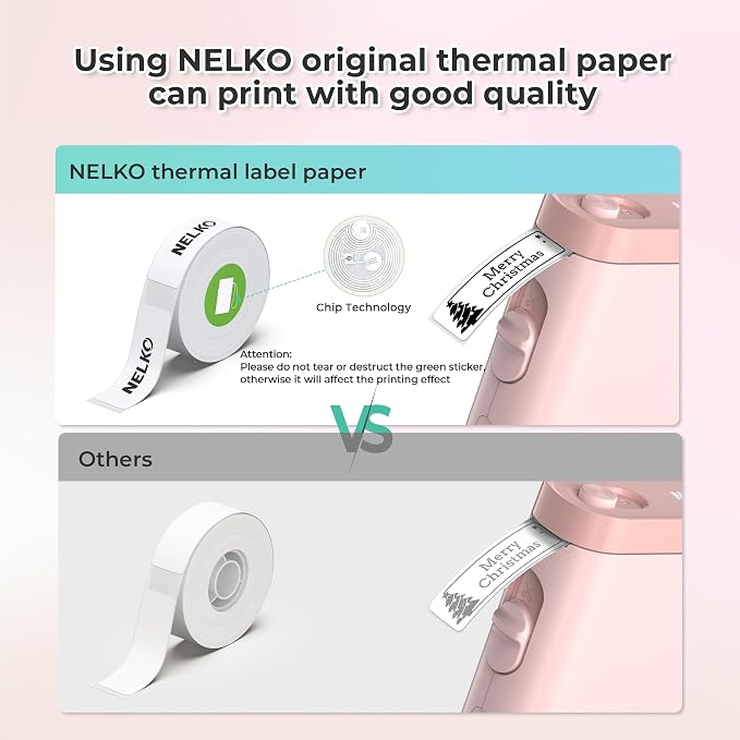 Nelko Label Maker Machine with Tape, P21 Bluetooth Label Printer, Wireless Mini - Image 9