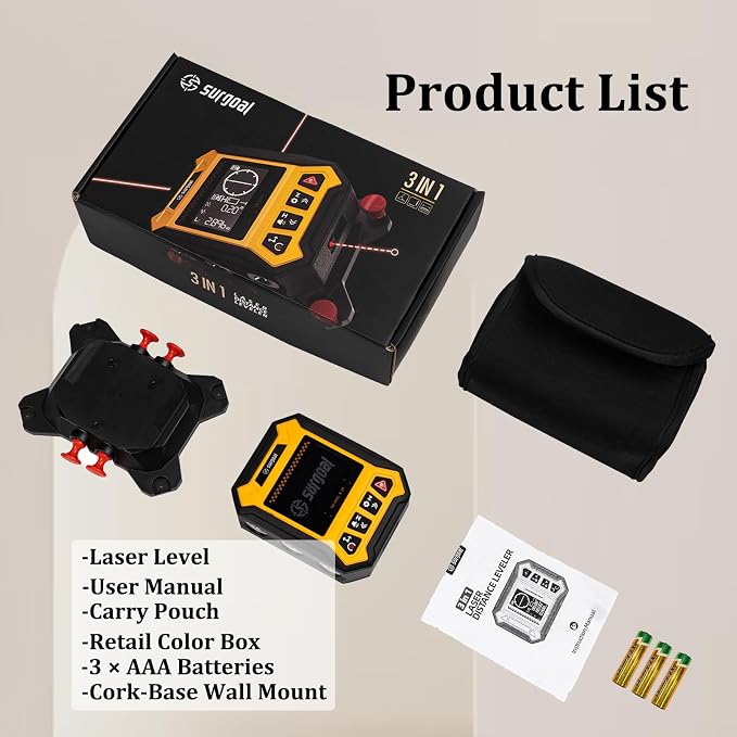 3in1 Multi Surface Line Laser Level - Image 9