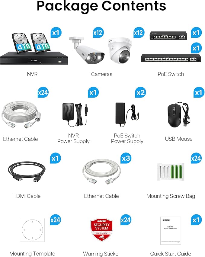 ZOSI 32CH 4K PoE Security Camera System, Face Person Vehicle Detection - Image 9