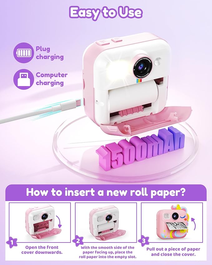 KOKODI Kids Camera Instant Print, Toddler Cameras Christmas Birthday Gifts - Image 7