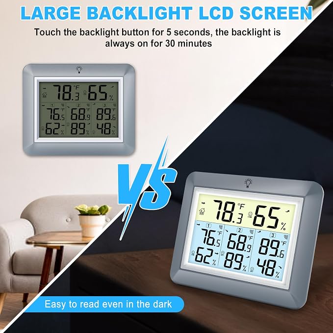 Urageuxy Weather Station Wireless Indoor Outdoor Thermometer - Image 7