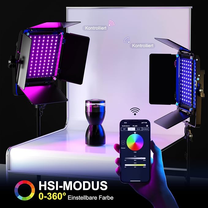 GVM 800D RGB Led Video Light, 40W Photography Lighting Led Panel Light - Image 10