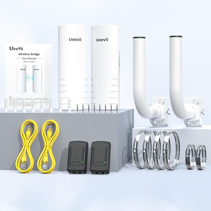 Wireless Bridge Outdoor with 2 Bracket: UeeVii CPE452 Point to Point 5.8G Long - Image 9