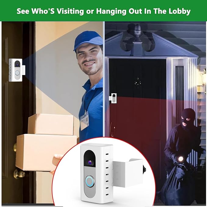 QIBOX Anti-Theft Video Doorbell Mount Compatible - Image 7