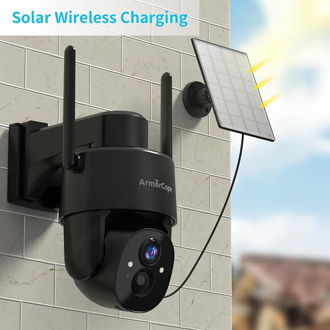 Armorcope 2Pack 2K HD Solar Security Cameras Wireless Outdoor, 360° PTZ View - Image 7