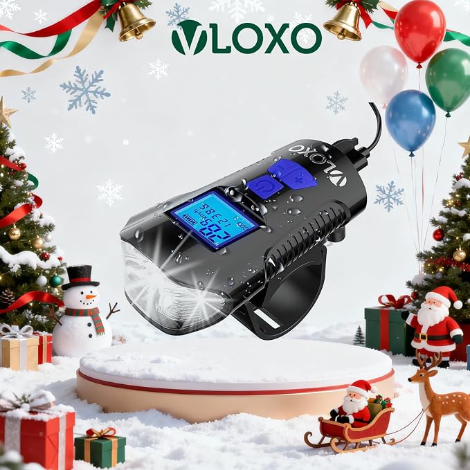 VLOXO Bike Speedometer with LED Bike Light, IP65 Waterproof Bicycle Odometer - Image 8