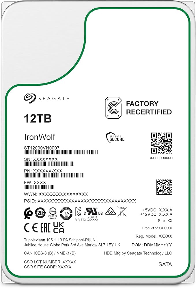 Seagate 12TB IronWolf NAS SATA Hard Drive 6Gb/s 256MB Cache 3.5-Inch Internal - Image 5