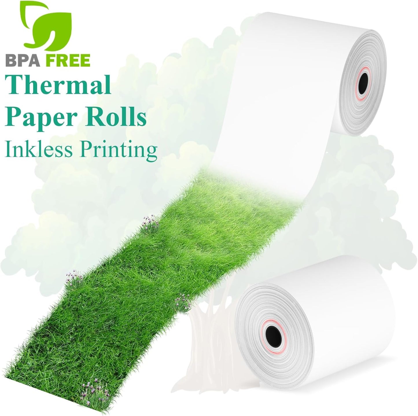 3 1/8" x 230' Thermal Paper Receipt Rolls, Premium Quality Thermal Printer Paper Compatible with Most POS Systems, Cash Registers,Credit Card Paper(10Rolls)