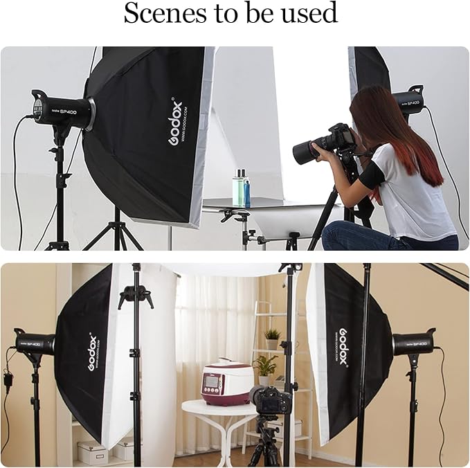 Godox FW80x120CM/ 32"x47" Bowens Mount Strip Honeycomb Grid Softbox, Portable - Image 7