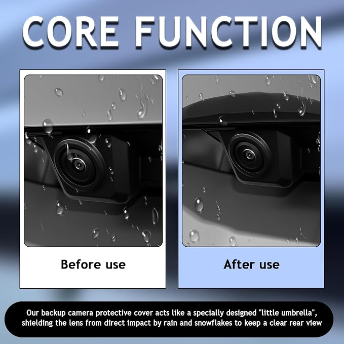Car Rear View Camera Protection Cover, Wider Back Up Camera Rain Guard - Image 7