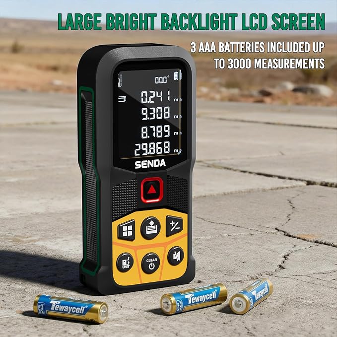 SENDA Laser Measure, 197Ft Digital Laser Measurement Tool - Image 9