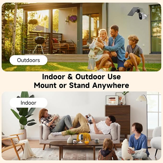 2.5K 4MP Security Camera Wireless Outdoor, Solar Powered WiFi Cameras - Image 9