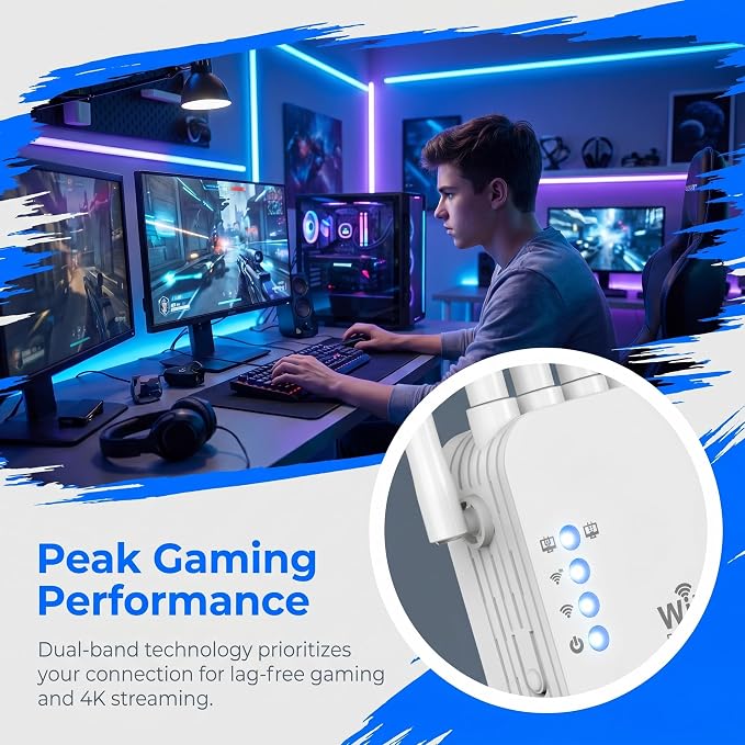 WiFi Extender - 2026 Upgraded Signal Intensifier, 1200Mbps WiFi Extender Signal - Image 9