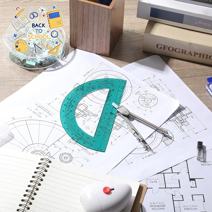 EBOOT Student Geometry Math Set, Drawing Compass and 6 Inch Swing Arm - Image 6