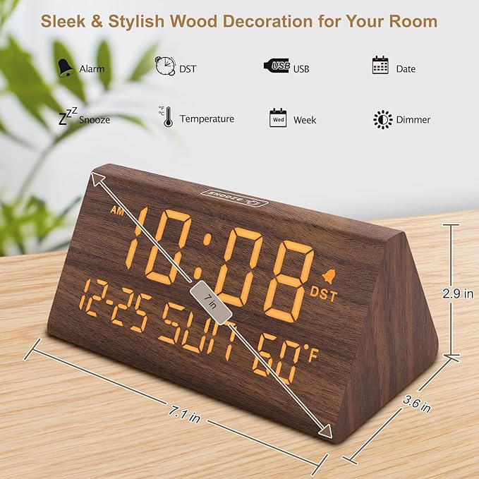 DreamSky Digital Alarm Clock for Bedrooms - Image 6