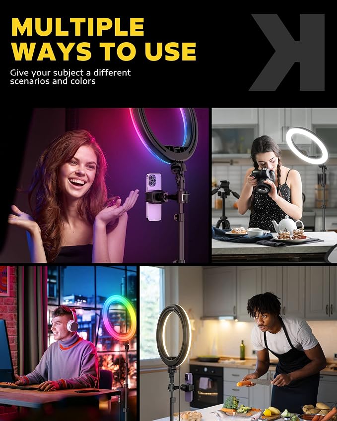 Kaiess 10.2" Selfie Ring Light - Image 6