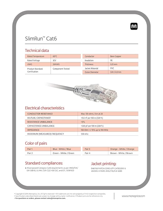 Monoprice 113656 Cat7 Ethernet Patch Cable - Image 8