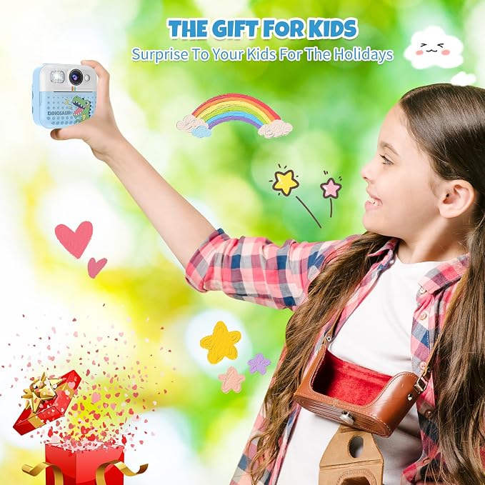 Instant Print Camera for Kids, Toddler 1080P Toys Printable Selfie Cameras - Image 7