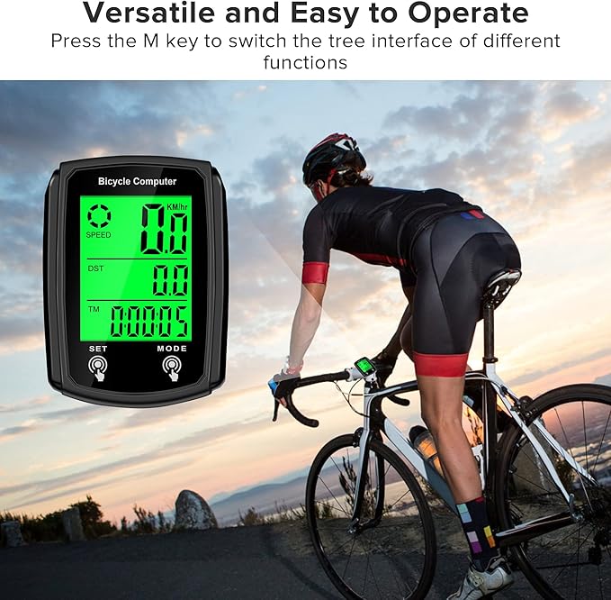 Bike Computer and Bicycle Odometer Wired MPH KM/H Bike Speedometer - Image 7