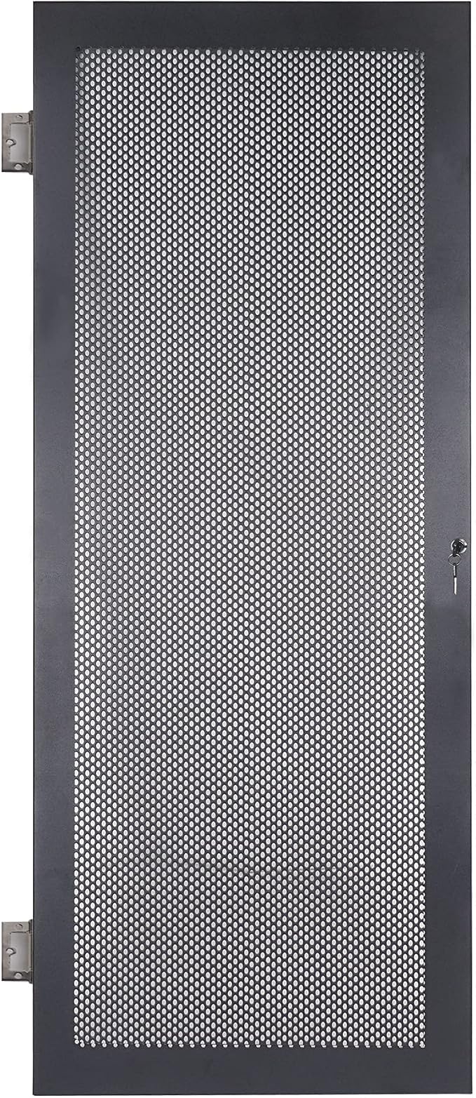 Sound Town 30U Universal Steel Rack, w/Mesh Doors, Locking Casters, Vented Side - Image 8