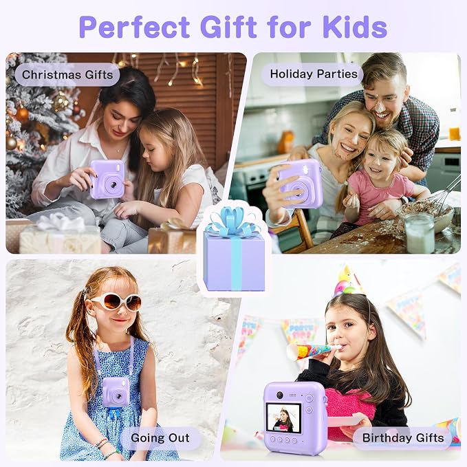 Kids Camera Instant Print, Dual-Lens 48MP Digital Camera - Image 7