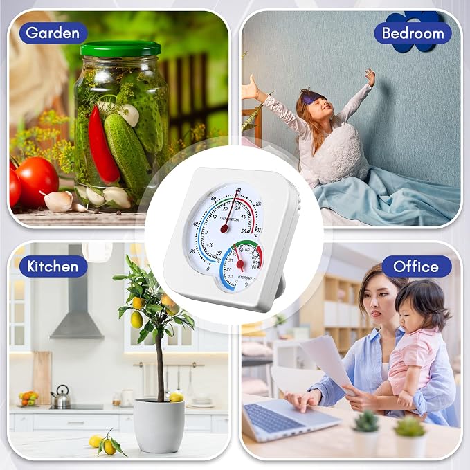 Kathfly 12 Pcs Indoor Thermometer and Humidity Gauge Indoor Mini Thermometer - Image 7